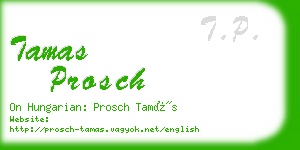 tamas prosch business card